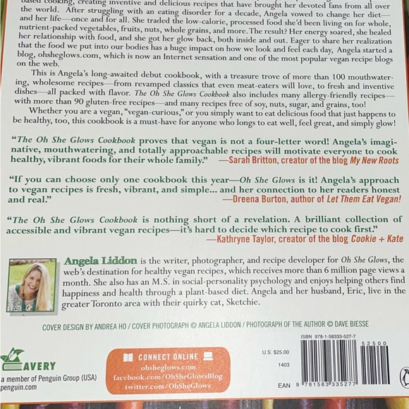 The Oh She Glows Vegan Cookbook Angela Liddon Paperback VGUC - Picture 8 of 9